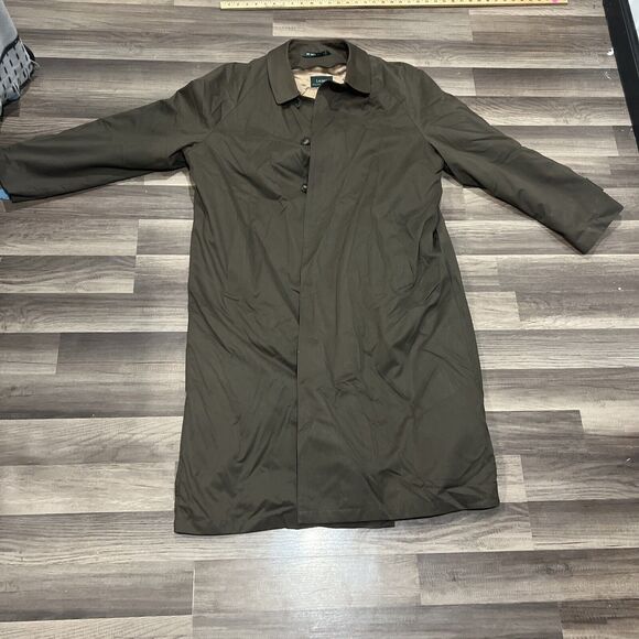 Ralph Lauren RN 21510 Brown Long Trench Over Coat Size 44L Mens - Picture 1 of 8
